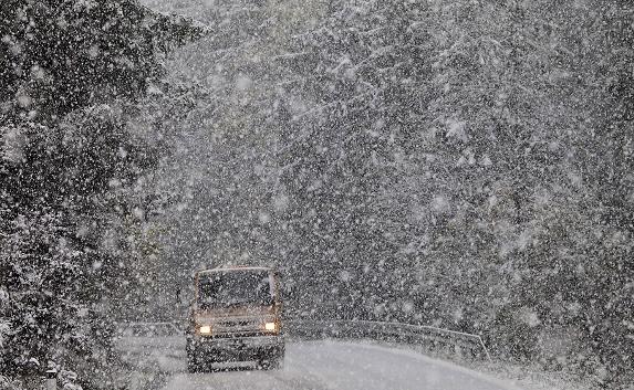 В Крыму начался снежный шторм